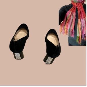 Kate Spade Black Suede Heels